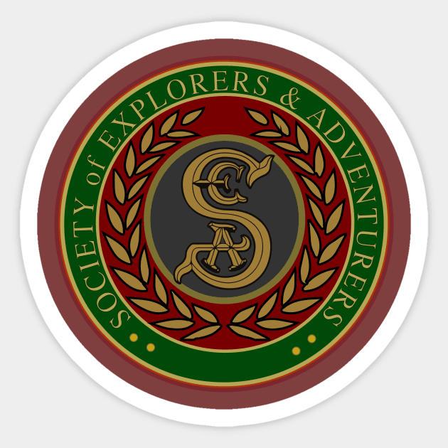 The Society of explorers and adventurers S.E.A Sticker by Character Elements